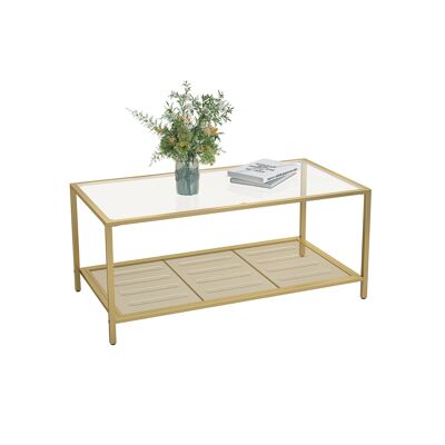 Table basse avec surface en verre trempé