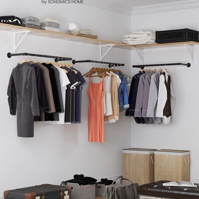 Barra de ropa para la pared