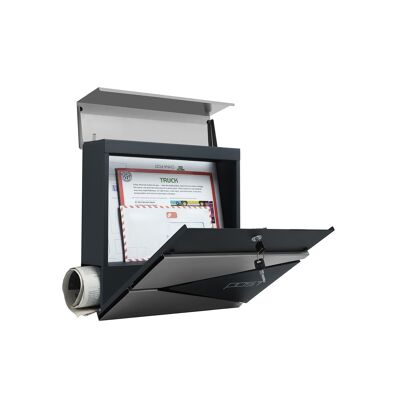 Letterbox with newspaper compartment