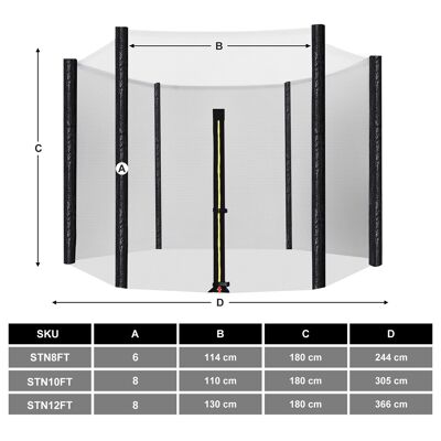 Safety net for trampoline Ø 244 cm