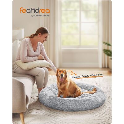 Panier moelleux pour chien Ø 120 cm gris clair