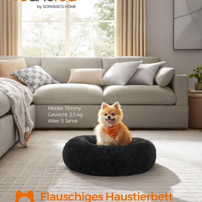Cama para gatos de 60 cm de diámetro color negro tinta