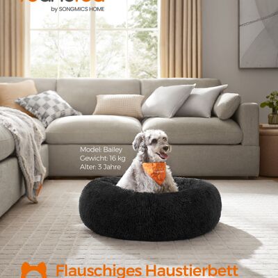 Coussin donut de 70 cm de diamètre noir encre