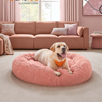 Cama para perro mullida 120 cm d lavable rosa