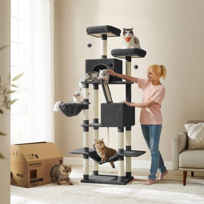 Tiragraffi grande alto 206 cm multistrato inchiostro nero