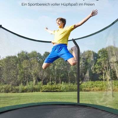 Grand trampoline Ø 366 cm avec filet intérieur