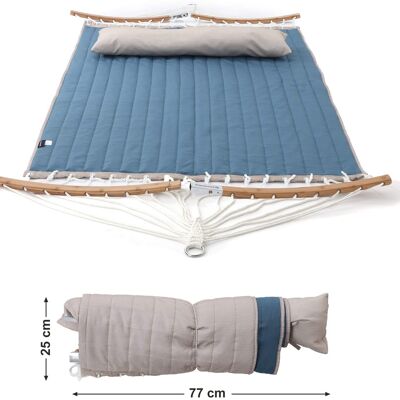 Hammock for 2 people blue-beige