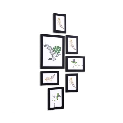 Conjunto de fotografías para 7 fotos en negro