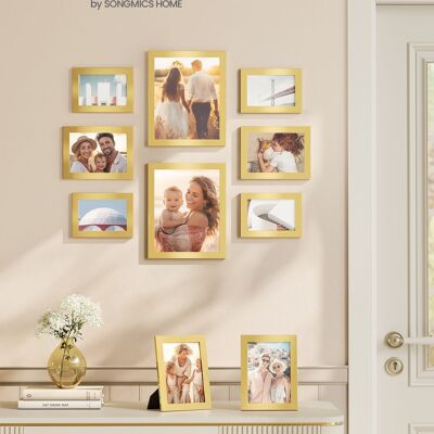 Fotolijstenset de 10 con arte de madera de MDF