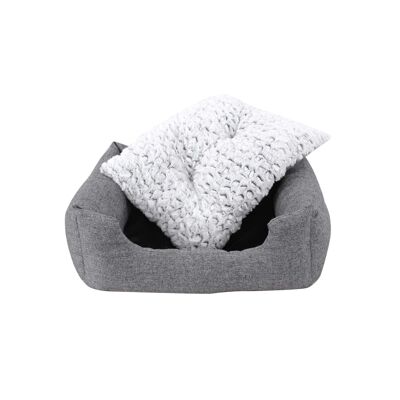 Hondenbed met omkeerbaar kussen 80 cm grigio