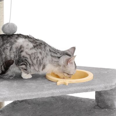 Kattenboom con bak 164 cm lichtgrijs