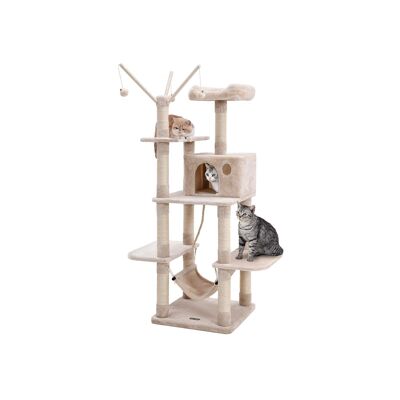 Kattenboom met hangmat 154 cm crema