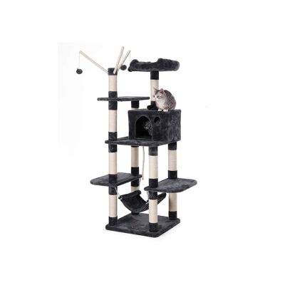 Kattenboom con hangmat 154 cm grigio