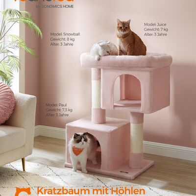Kattenboom XL avec plate-forme Groot pastelroze