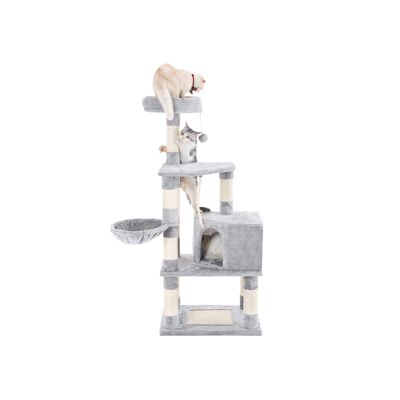 Kattenboom avec de hauts trous 138 cm gris