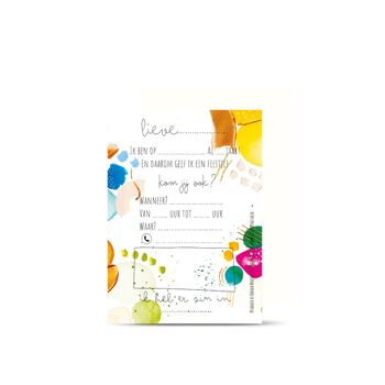 5 Invitations - fête d'enfants - JANNE 2