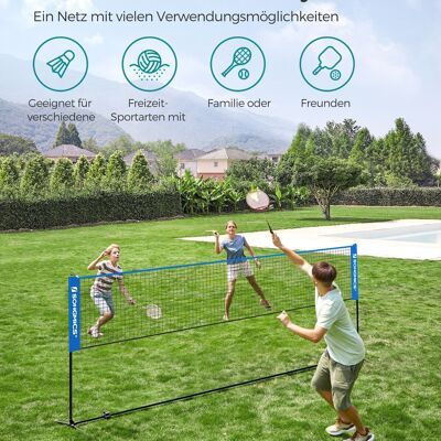 Red de bádminton 3 m azul