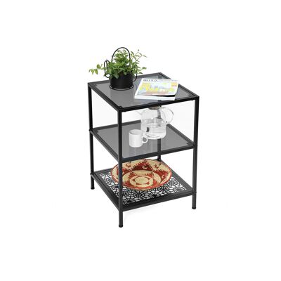 Bijzettafel avec 2 planches vitrées