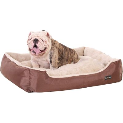 Hondenbed met omkeerbaar kussen 85 cm bruin