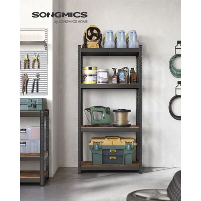 Planche debout polyvalente avec 4 planches 40 x 80 x 160 cm vintage bruin-zwart
