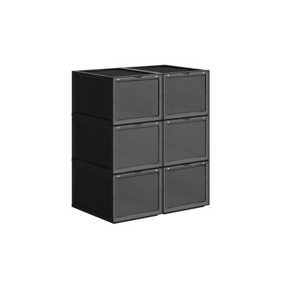 Schoenendozen 6 piezas tot maat 46 Negro