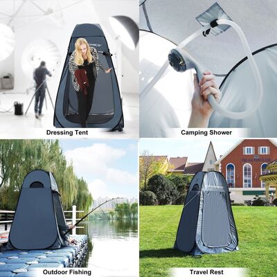 carpa pop-up donkergrijs