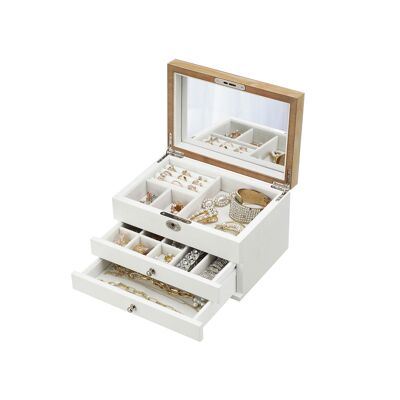 Elegante sieradendoos met spiegelwit