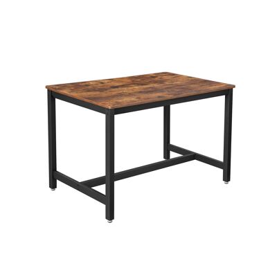 Table de cuisine pour 4 personnes 120 x 75 x 75 cm design industriel
