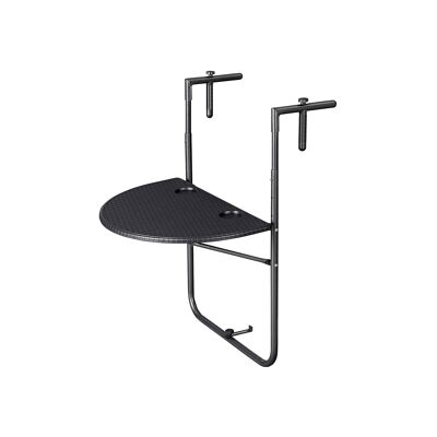 Balkon hangtafel polirotan negro