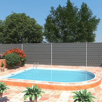 PVC Privacystrook Schuttingfolie Extra Dik Anthracite