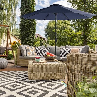 Parasol tuinparasol marktparaplu marineblauw