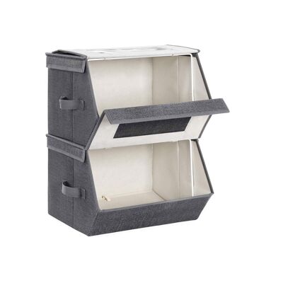 Une douzaine de boîtes avec un vendeur transparent