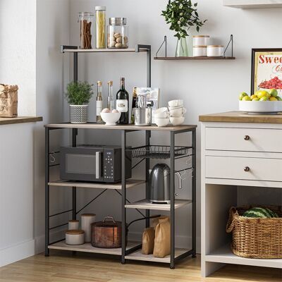 Design industriale Keukenplank grigio-nero