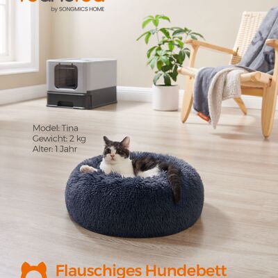 Hondenbed pluizig et wasbaar donkergrijs