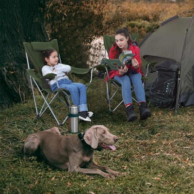 Chaise de camping verte