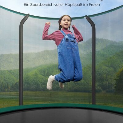Trampoline Ø 244 cm met binnennet zwart-donkergroen