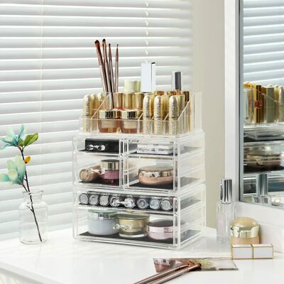 Make-up organizer met 6 lades
