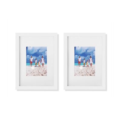 Fotolijsten 2 stuks met passe-partout