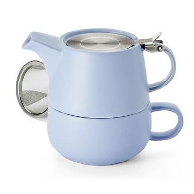 Blue Solitaire - Teiera individuale con tazza coordinata