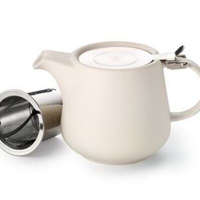 Teiera bianca con filtro in acciaio inox – 0,5 L