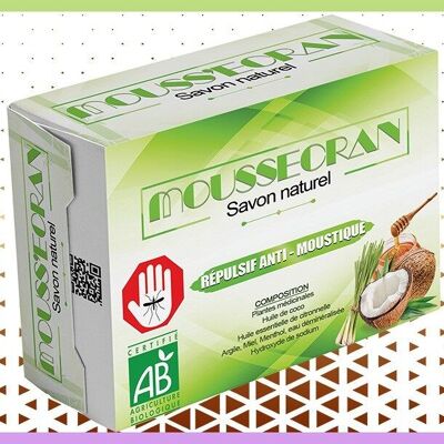 SAVON ARTISANAL NATUREL ANTI-MOUSTIQUES A L'EUCALYPTUS CITRONNE & PLANTES MEDICINALES- BIO - SANS PRODUITS CHIMIQUES - 110 GR -
