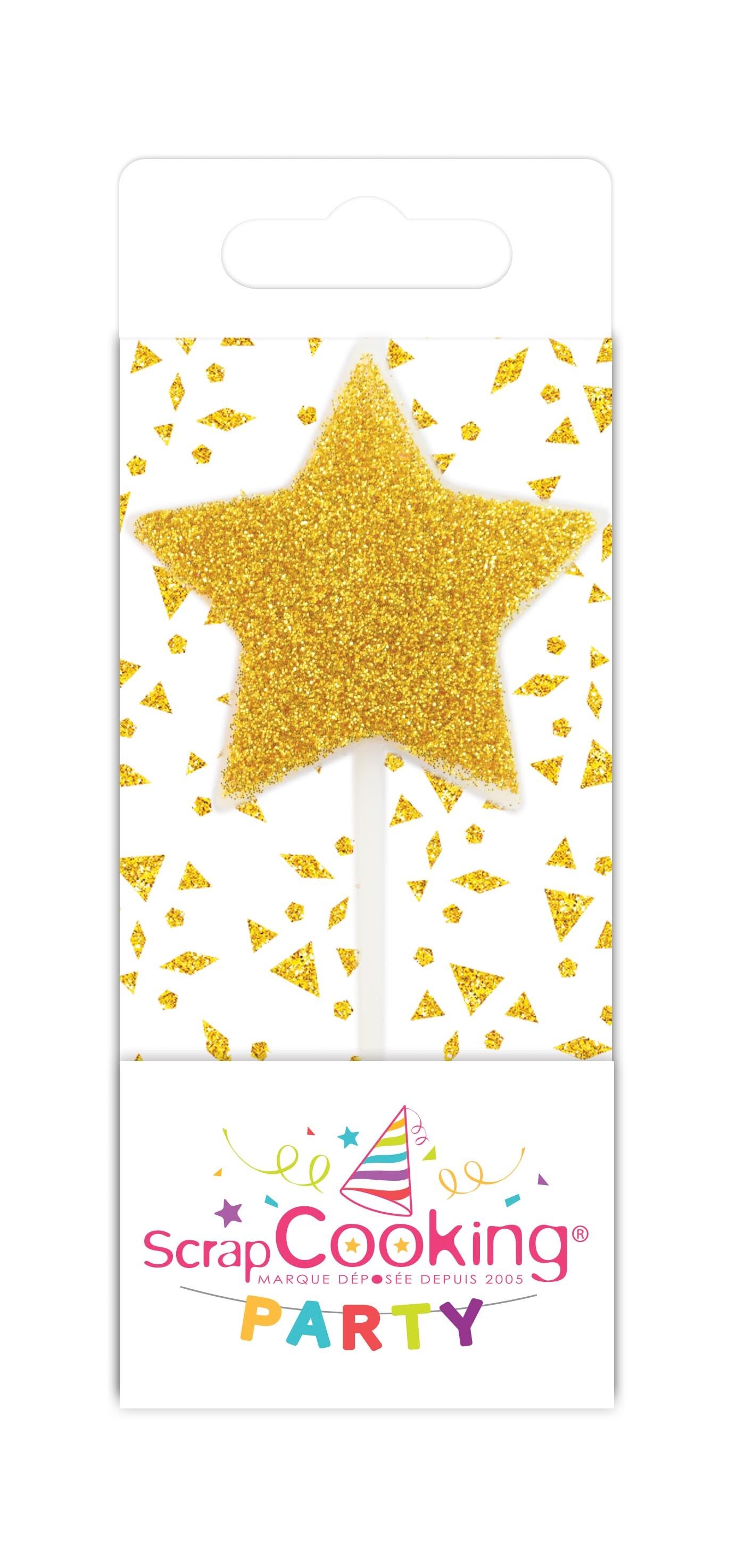 Mini candela stella dorata / argento