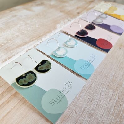 Drop Semicircle Earring Pair