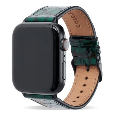 Apple Watch Armband Milano grün (Adapter schwarz) 38/40/41mm