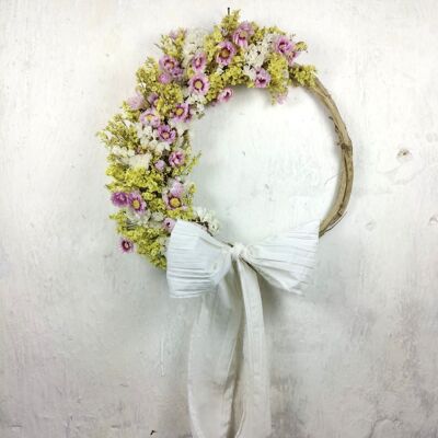 "Radiant" dried flower wall wreath