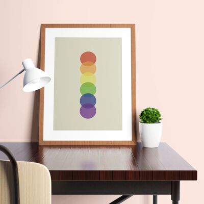 LGBT Gay Pride Flag Rainbow Circles Art