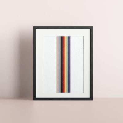 LGBT Gay Pride Progressive Rainbow Flag Stripe Art