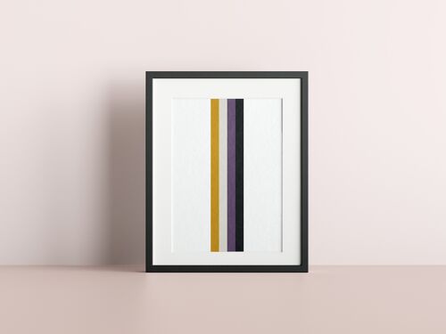 LGBT Non-Binary Flag Stripe Art