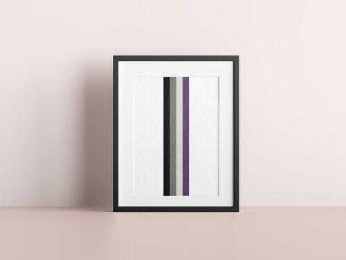 LGBT Asexual Pride Flag Stripe Art