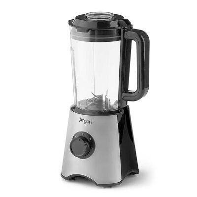 Batidora de vaso negra. Cuchillas de acero inoxidable. 350W de potencia y 1.5L de capacidad. Color: Negro